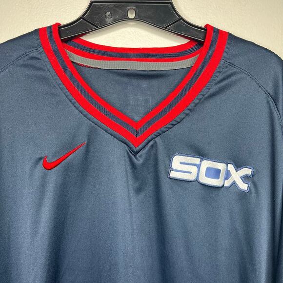 Nike Chicago White Sox Men's 2XL Navy Red Jersey Shirt No Name MLB Baseball - Picture 3 of 8